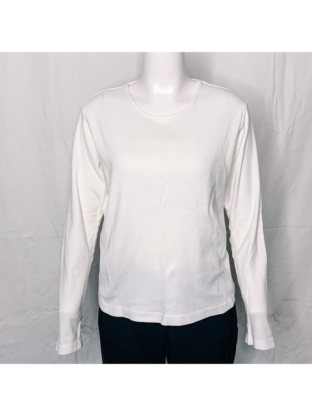 🦩VINTAGE NON FICTION Off White Ribbed Sweatshirt (🦩2 for $25)